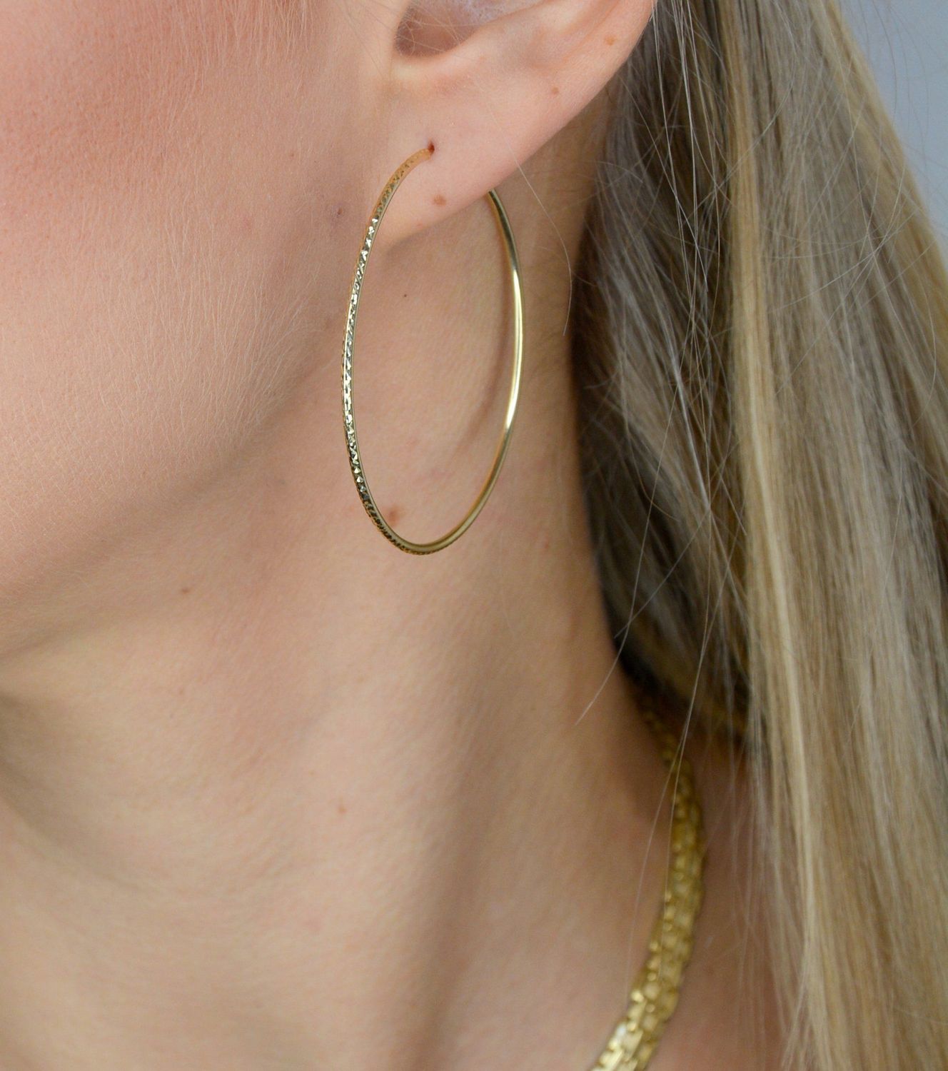 Złote kolczyki 333 koła 5 cm KL 9823 333.jpg